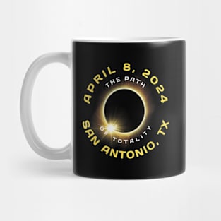 San Antonio Texas Solar Eclipse Totality April 8 2024 Mug